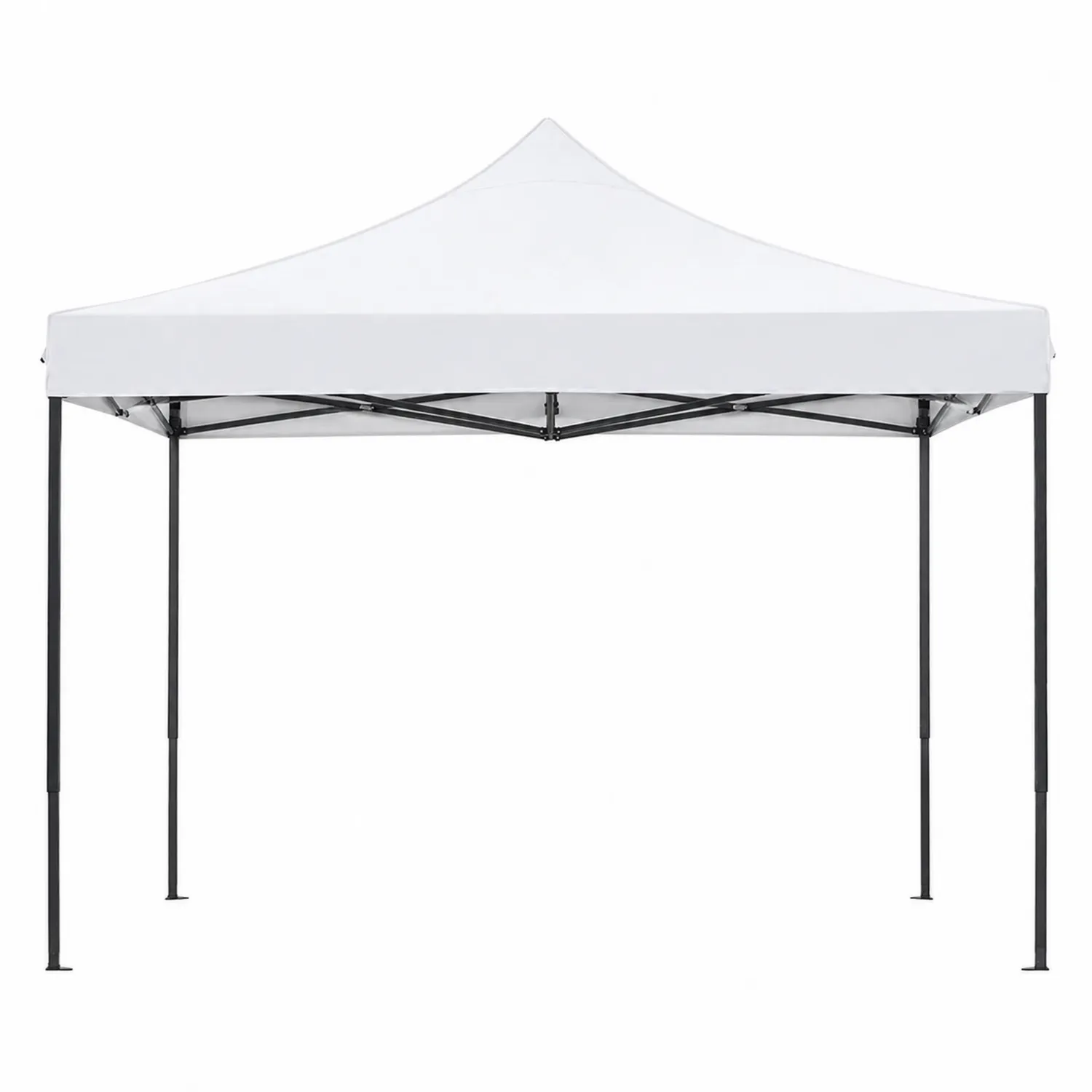 Gazebo pieghevole 3x3 m Tessuto Oxford Bianco Struttura Acciaio-domveraliving