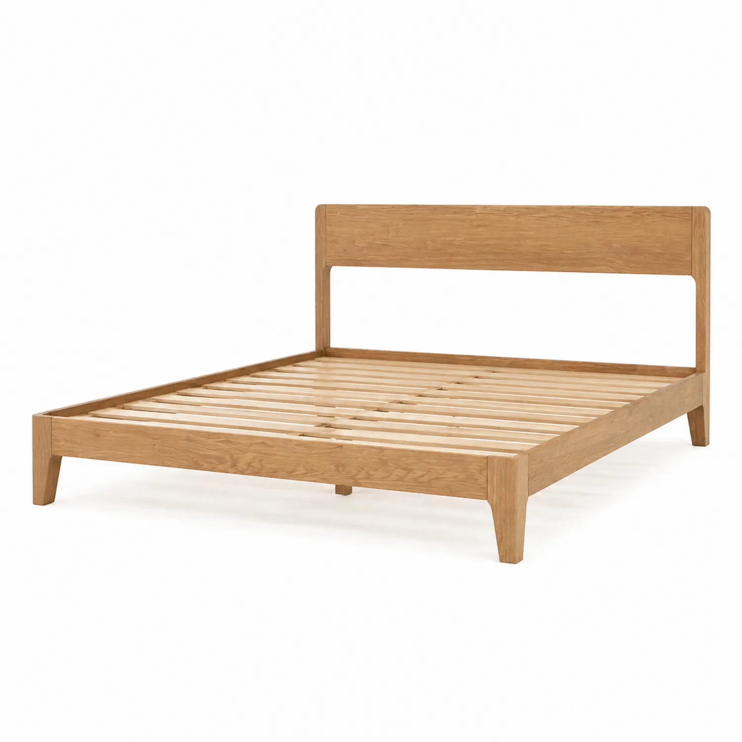 Letto matrimoniale in legno massello di quercia 200x160 cm-domveraliving