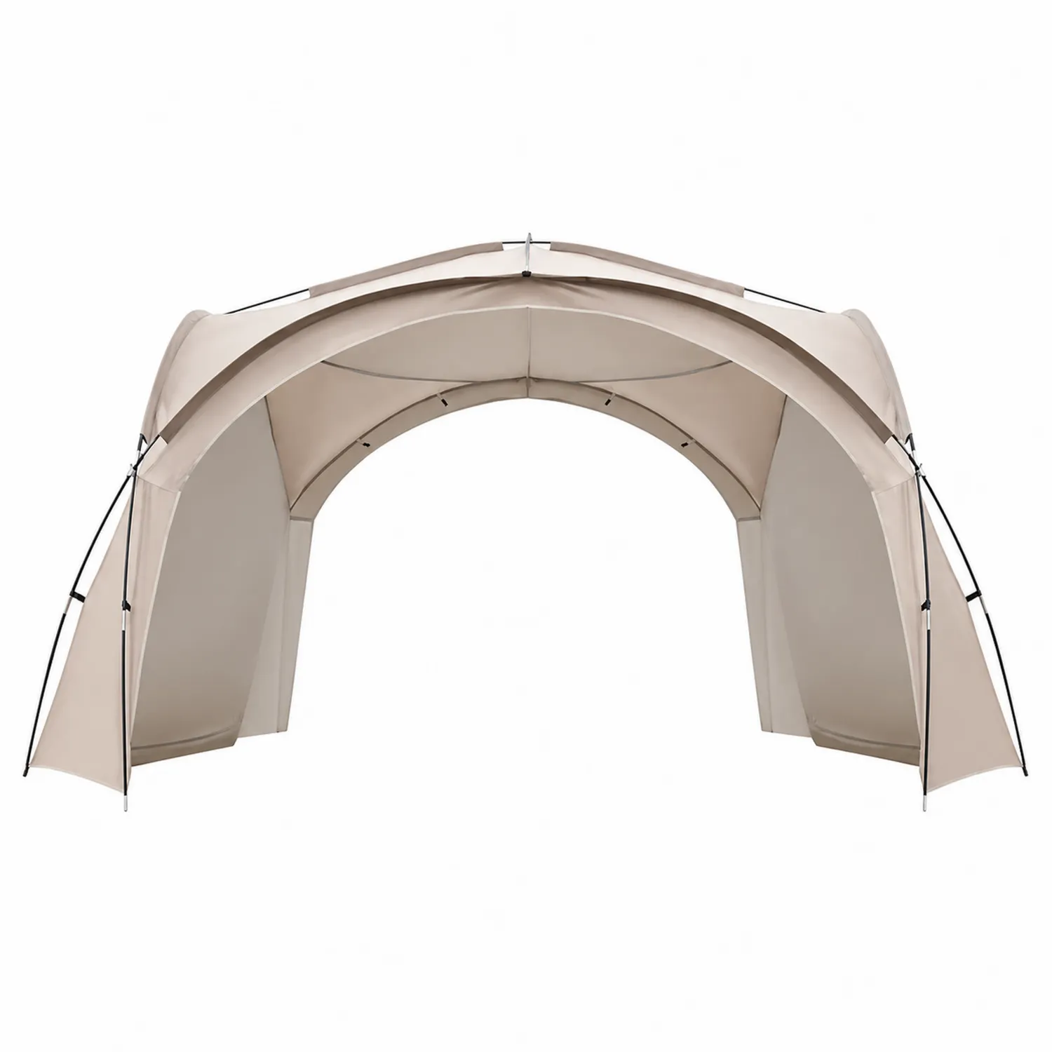 Gazebo in Poliestere Beige con Struttura in Acciaio 300x300x250 cm-domveraliving
