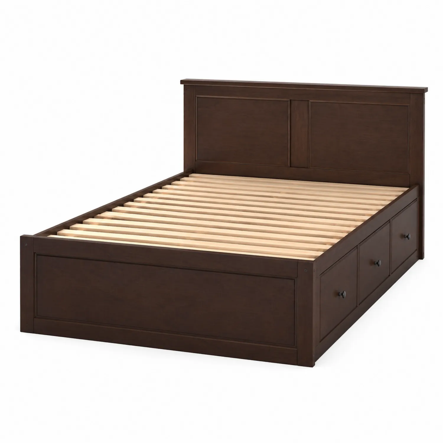 Letto matrimoniale in legno con cassetti-domveraliving