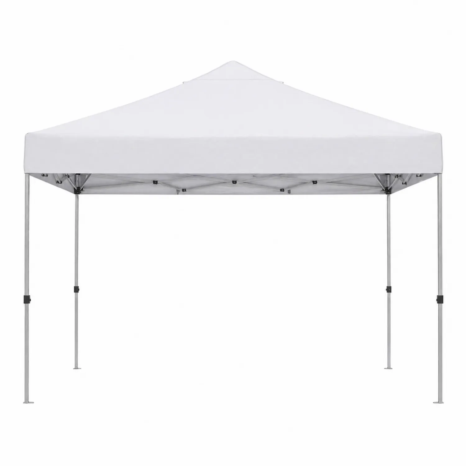 Gazebo pieghevole in metallo e tessuto 3x3m Bianco-domveraliving