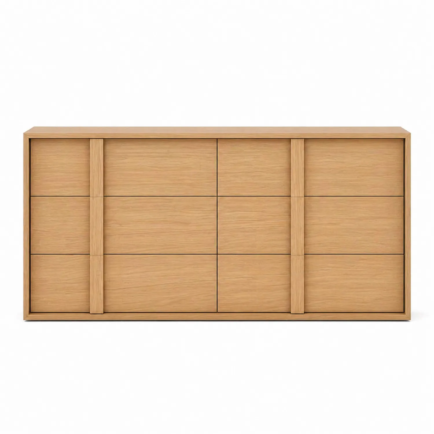 Cassettiera legno quercia massello 9 cassetti rovere chiaro-domveraliving