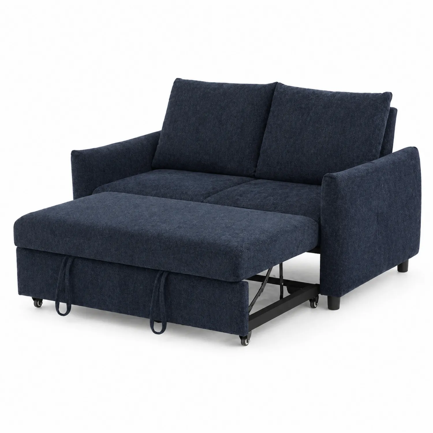 Canapé-lit tissu Bleu 200x140 cm