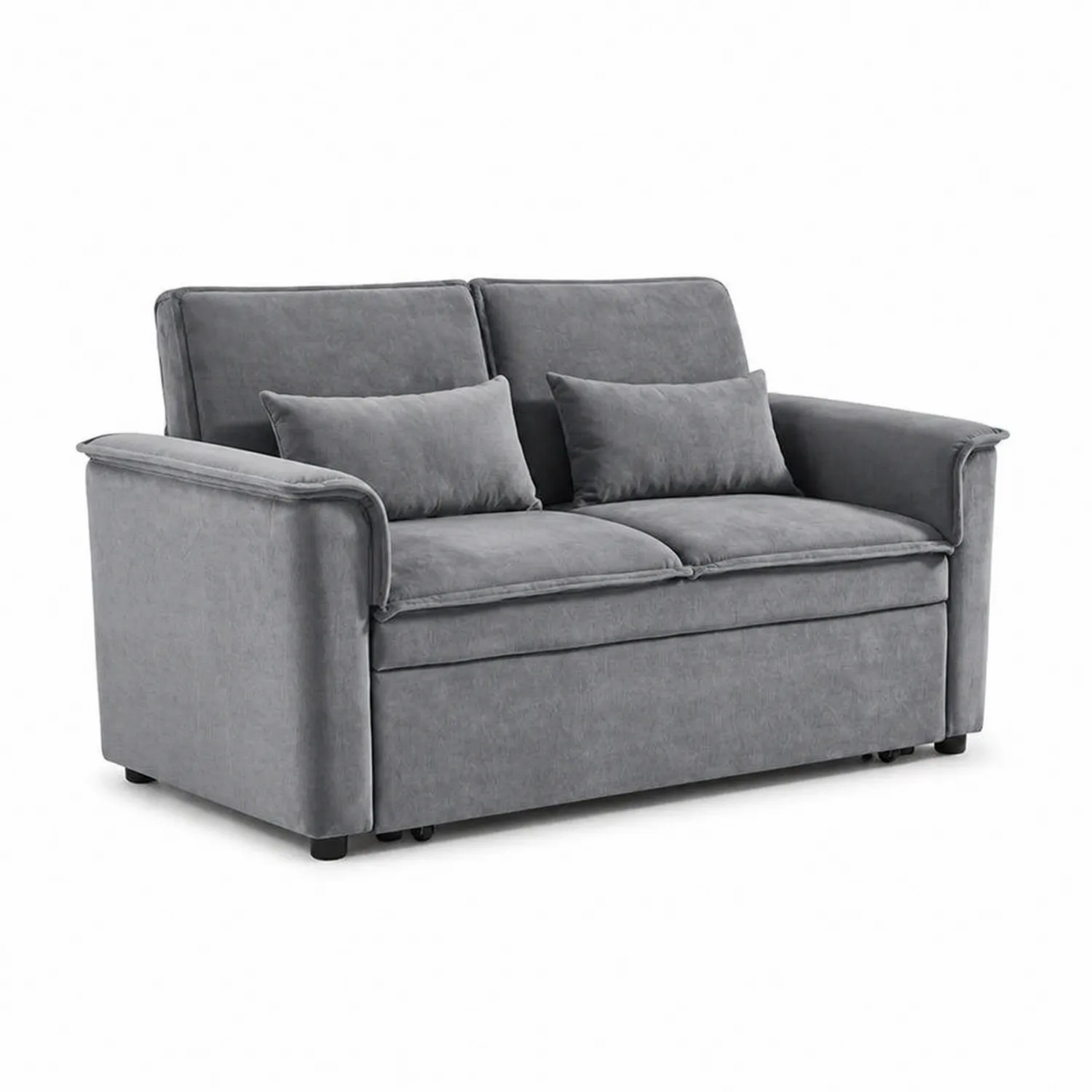 Canapé deux places en tissu gris
