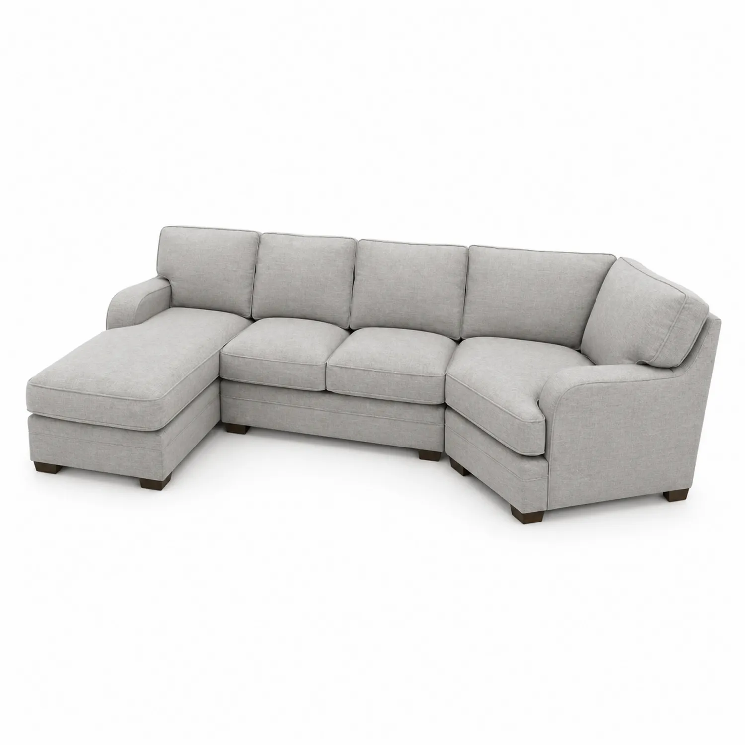 Canapé modulaire en tissu avec méridienne 260x200x85cm