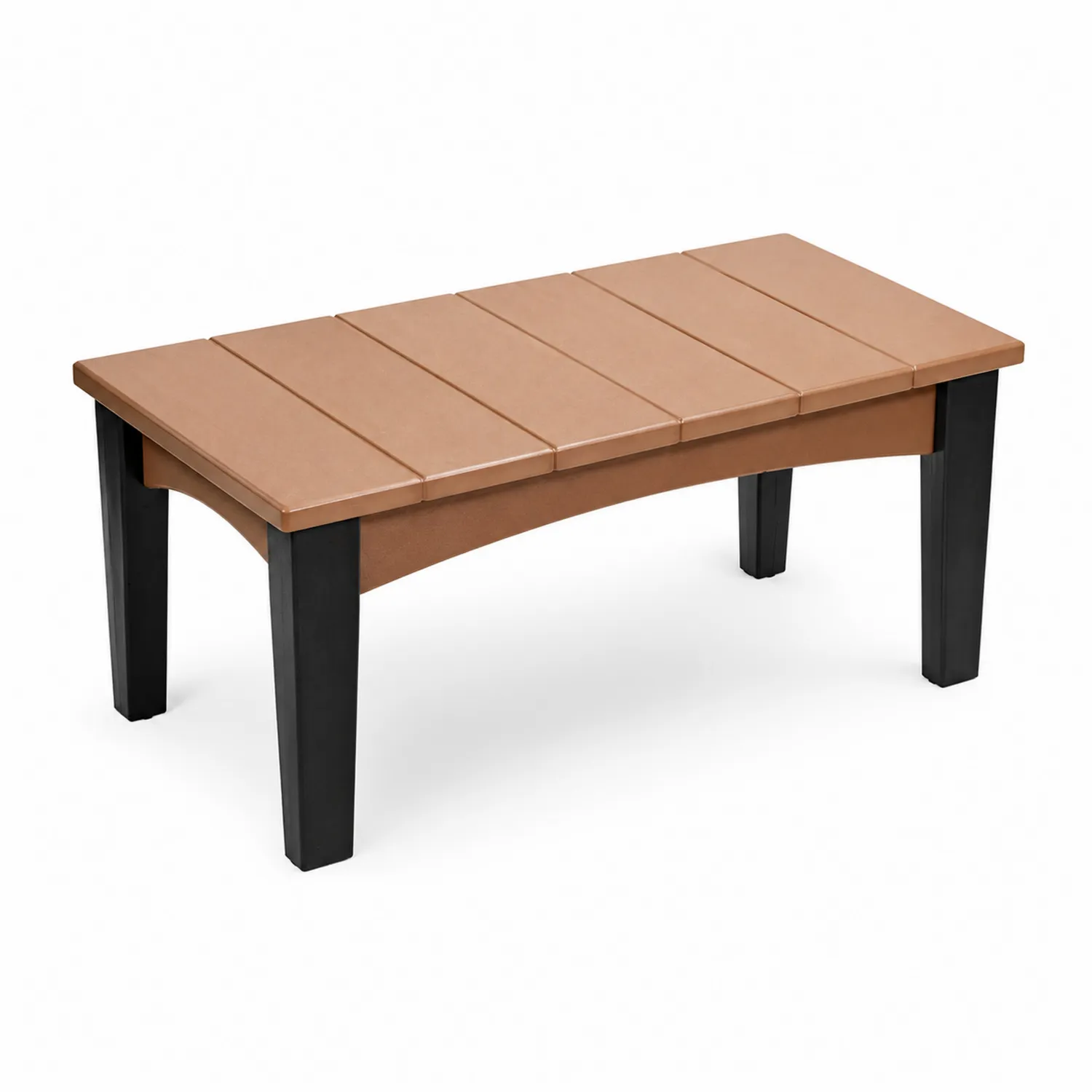 Table basse de jardin en plastique marron et noir