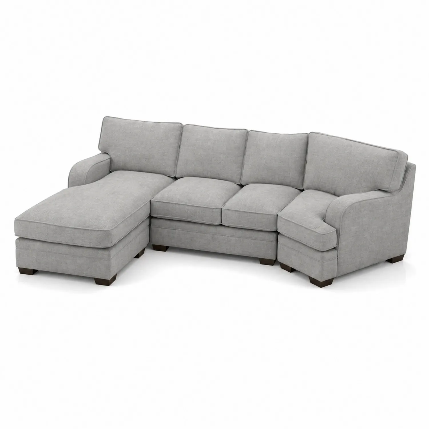 Canapé d'angle en tissu Gris