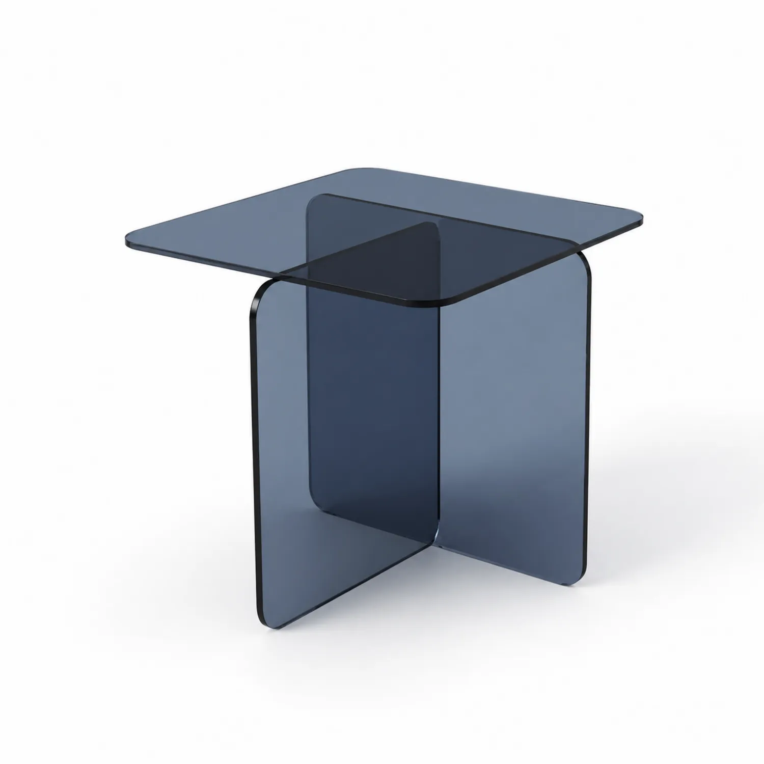 Table basse en verre trempé teinté 10 mm 50x50x45 cm