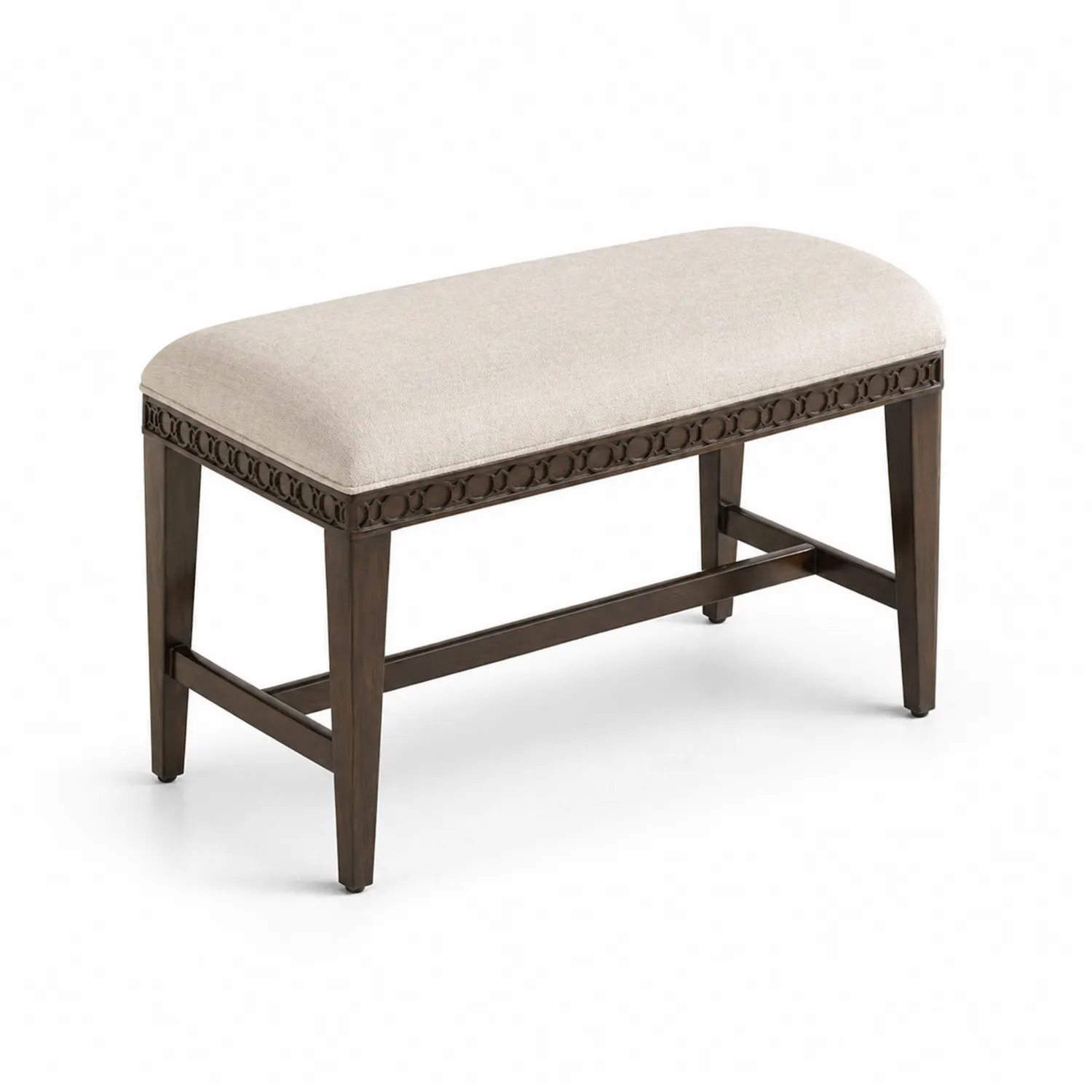 Banc en bois et tissu Beige