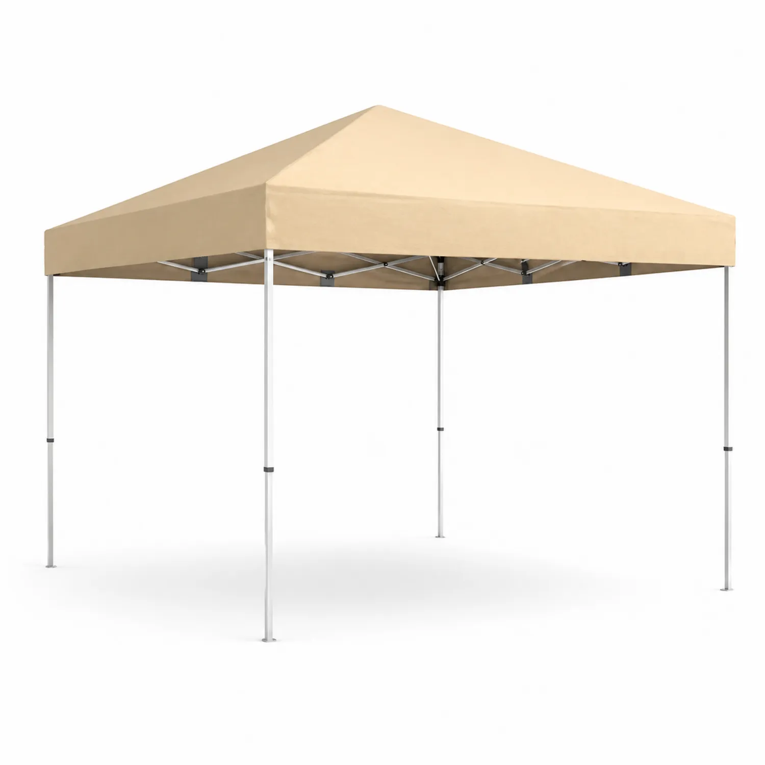 Tonnelle de Jardin Pliante en Aluminium Beige 300x300 cm