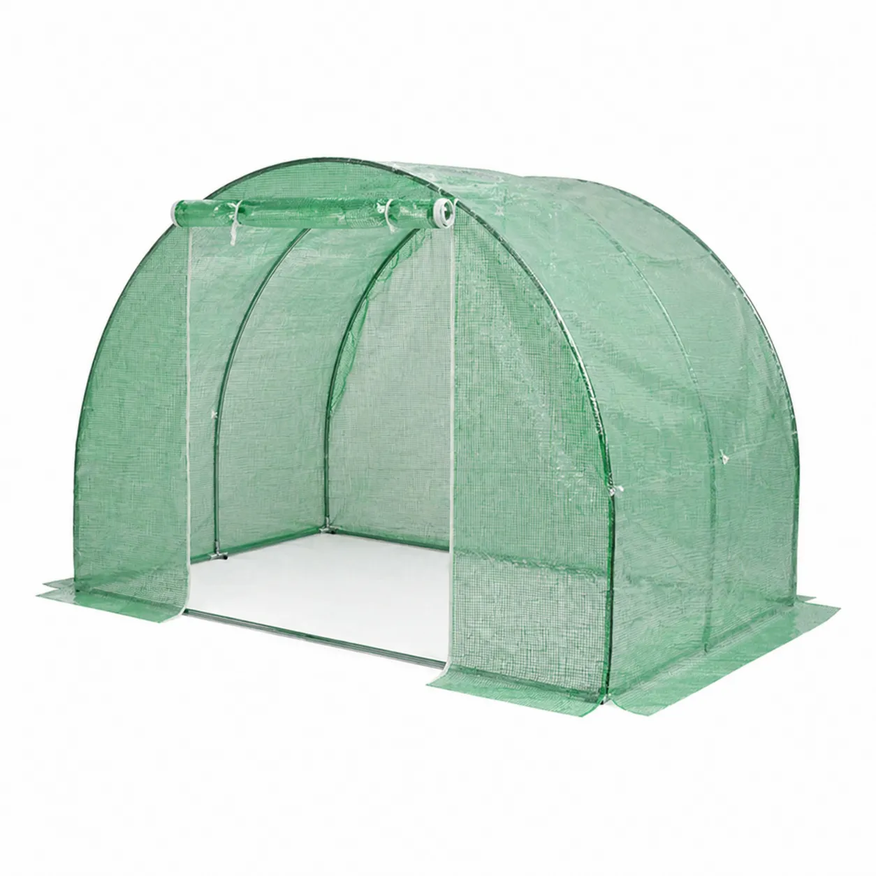Serra da Giardino in Acciaio e PVC Trasparente Verde 300x200x200 cm