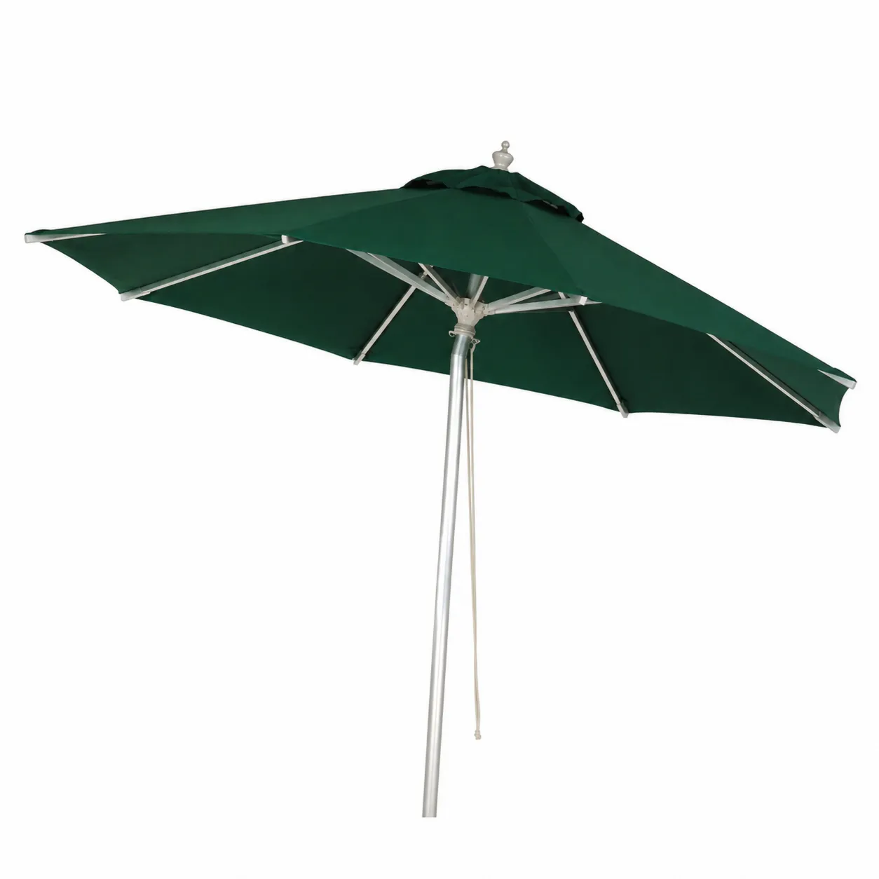 Ombrellone da giardino rotondo in alluminio e tessuto verde