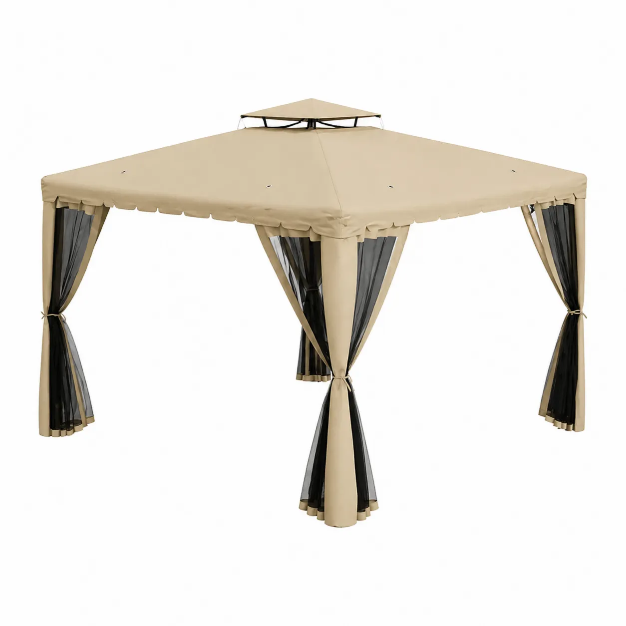 Gazebo da Giardino in Acciaio con Tenda in Poliestere 3x3 m