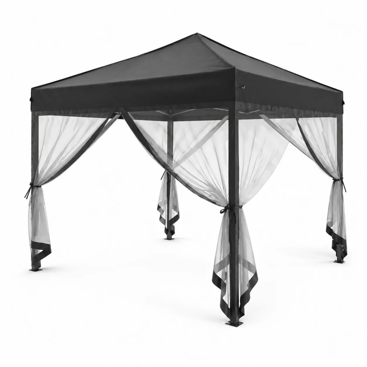 Gazebo da Giardino in Metallo con Zanzariera 3x3 m