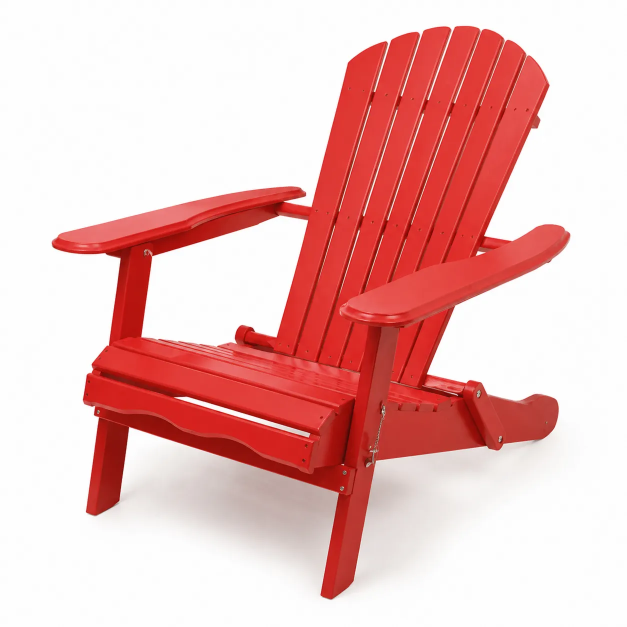 Sedia pieghevole Adirondack in legno rosso