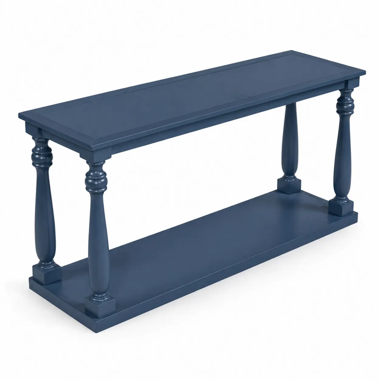 Consolle Rettangolare in Legno di Pino Blu 120x40x80 cm