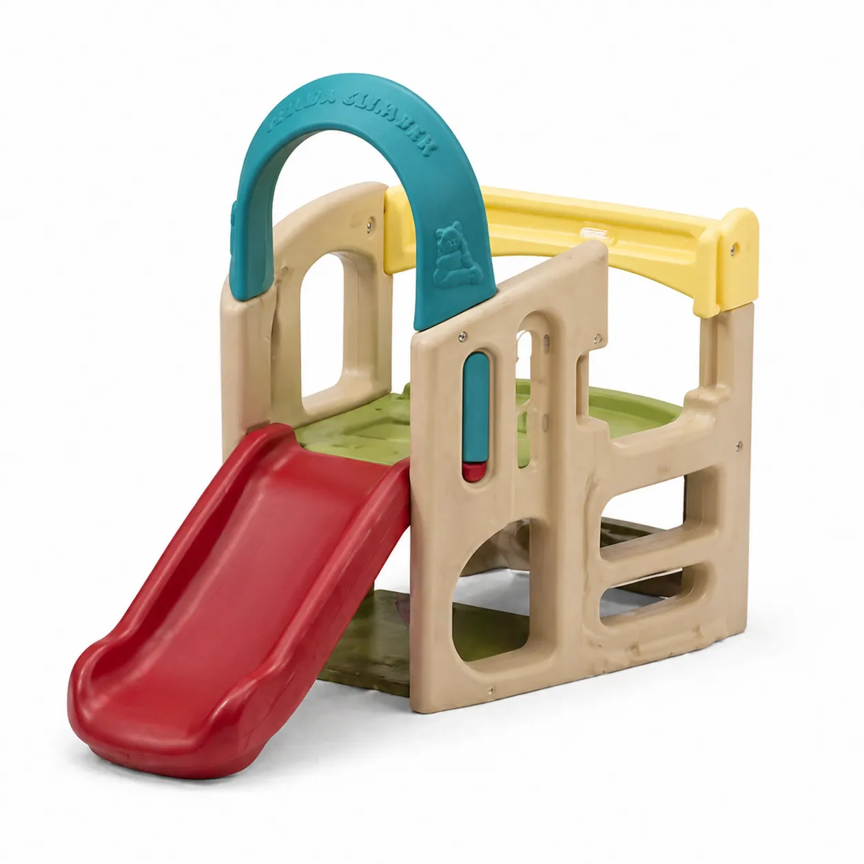 Struttura da Arrampicata in Plastica con Scivolo Multicolore