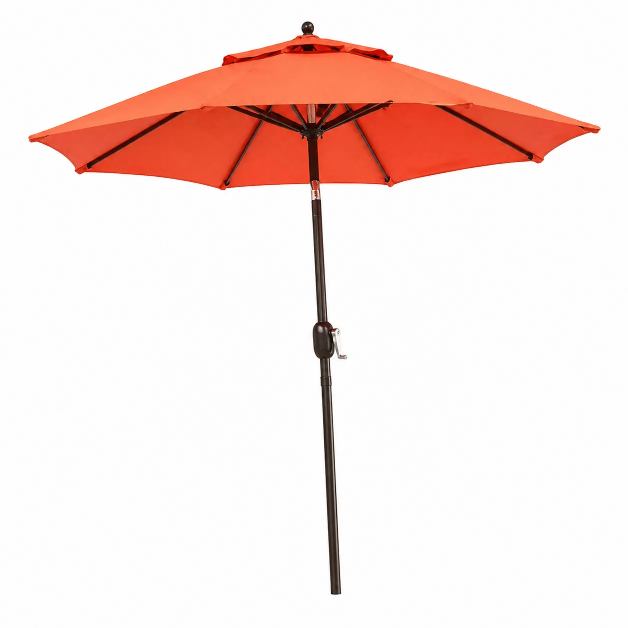 Ombrellone da Esterno in Metallo e Poliestere Rosso 270 cm