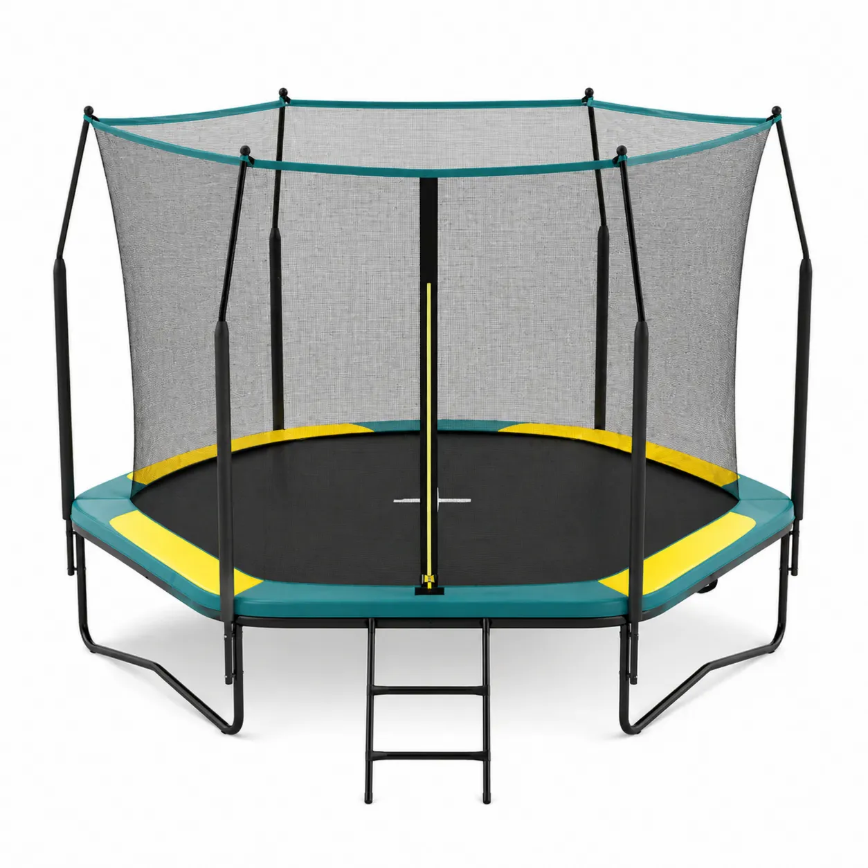 Trampoline octogonal avec filet de sécurité et échelle en acier 305 cm-Solvicar