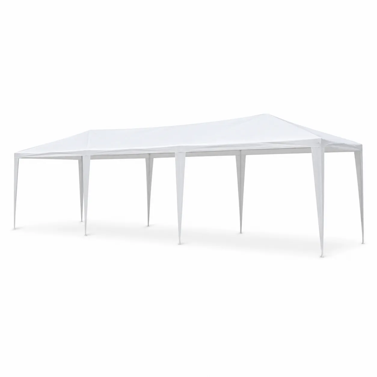 Tente de Réception 6x3m en Polyéthylène Blanc avec Armature en Acier-Solvicar