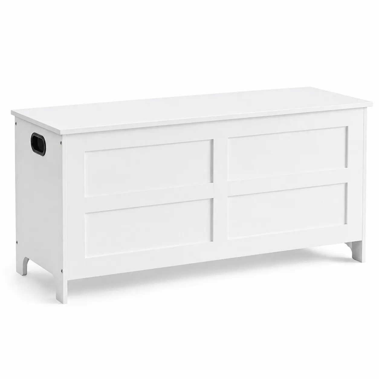 Banc de rangement en MDF Blanc 120 x 40 x 50 cm-Solvicar