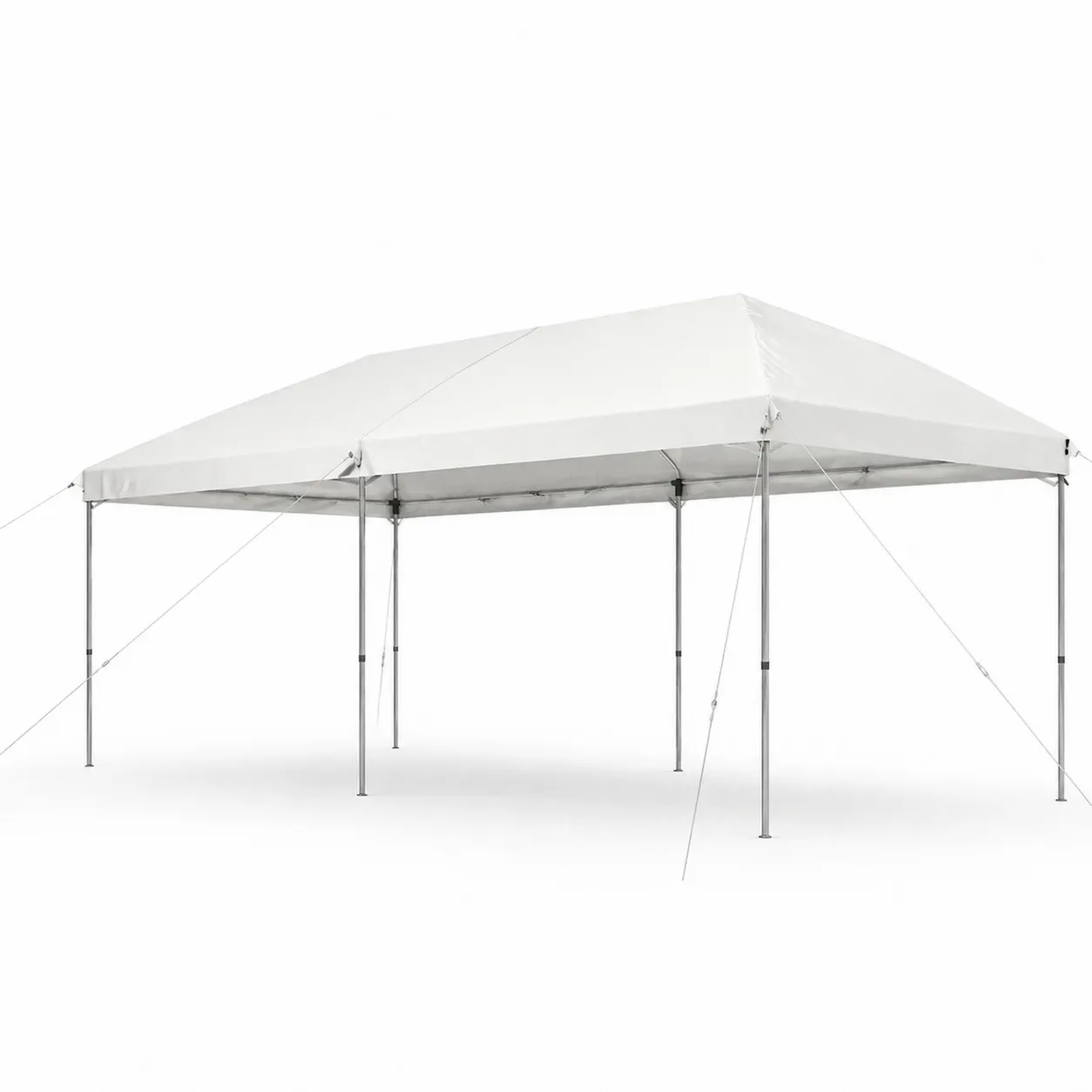 Tente extérieure rectangulaire en acier et polyester Blanc-Solvicar