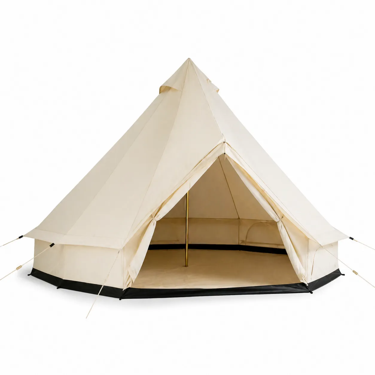 Tente tipi coton beige diamètre 4m-Solvicar