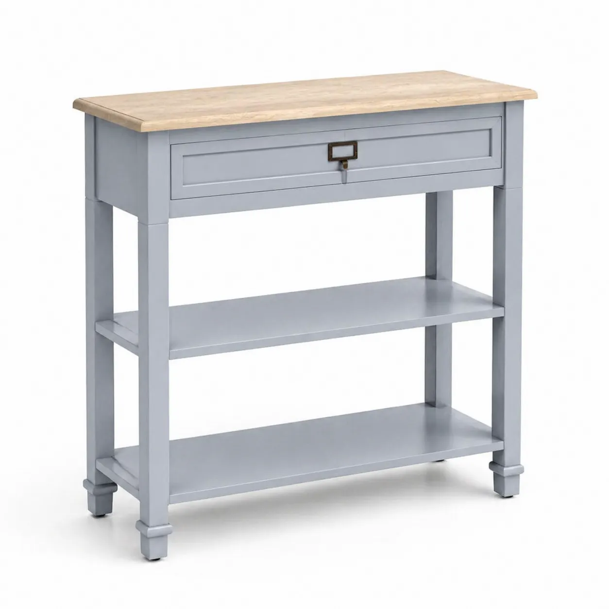 Console en bois de manguier et MDF avec tiroir-Solvicar