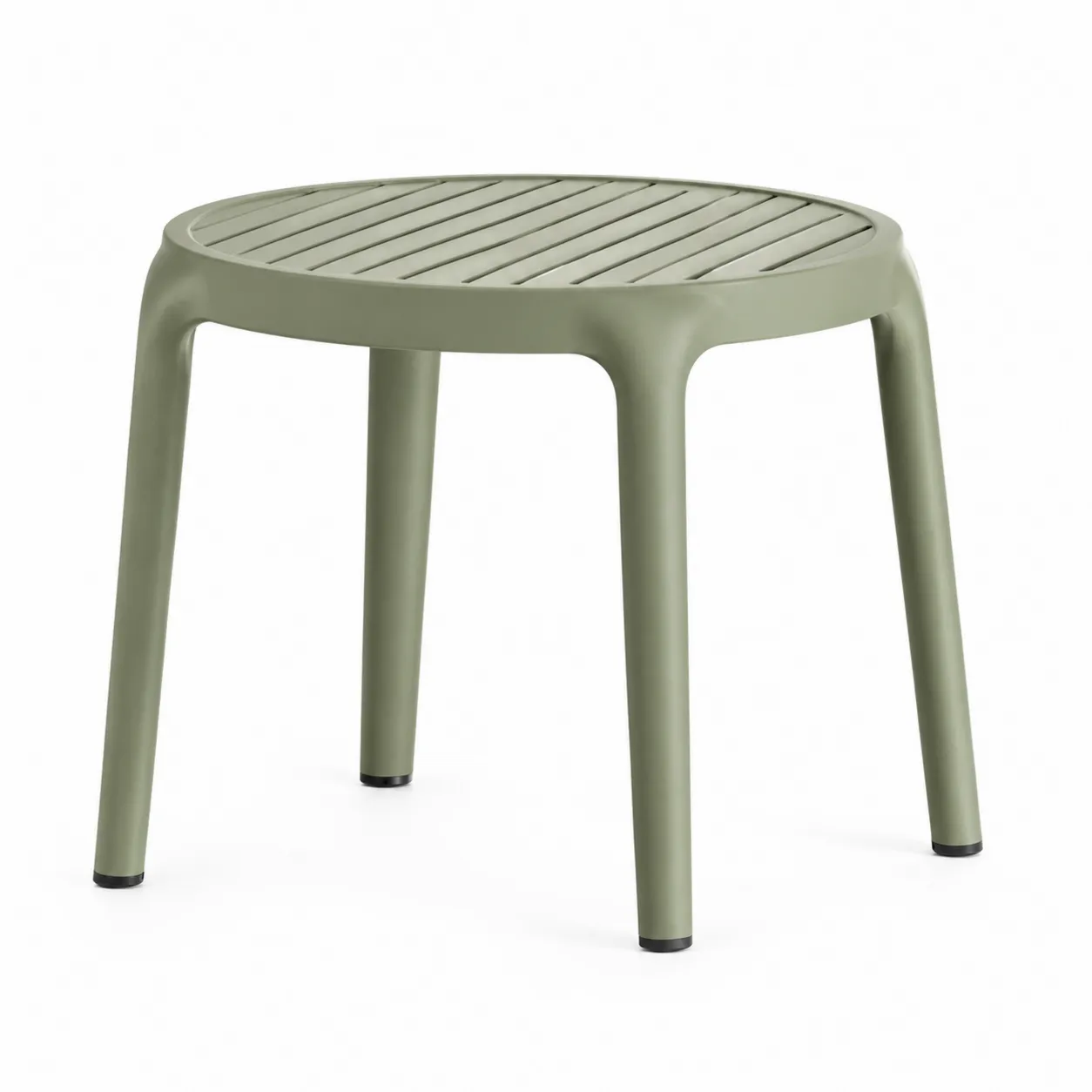 Table d'appoint ronde en polypropylène vert 45 cm-Solvicar