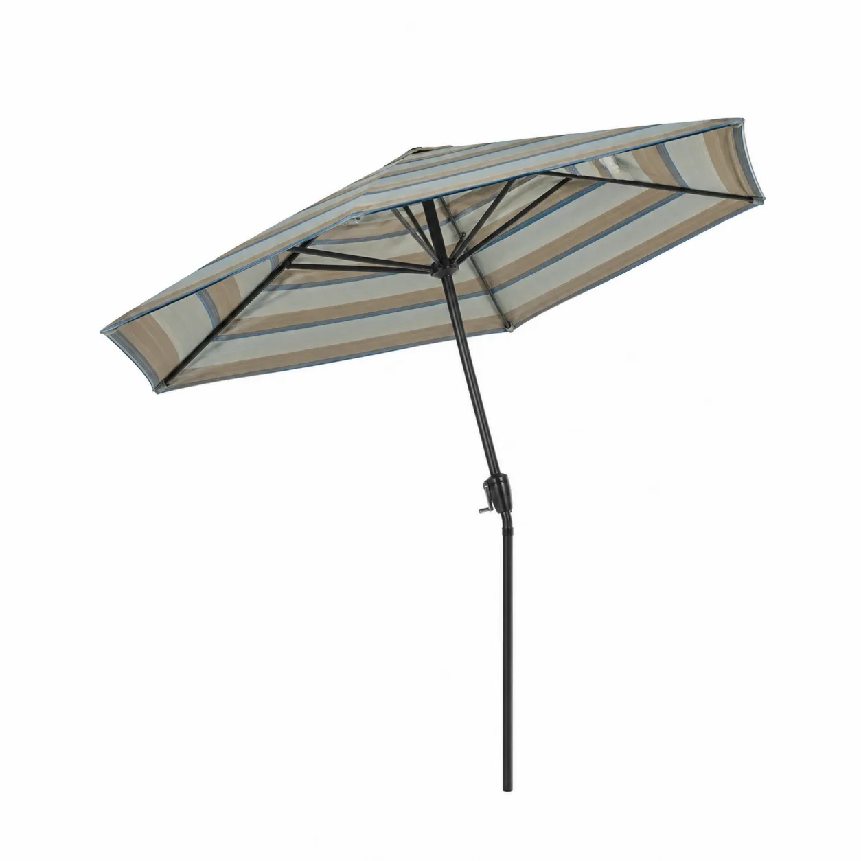 Parasol rayé 300 cm en polyester et métal-Solvicar