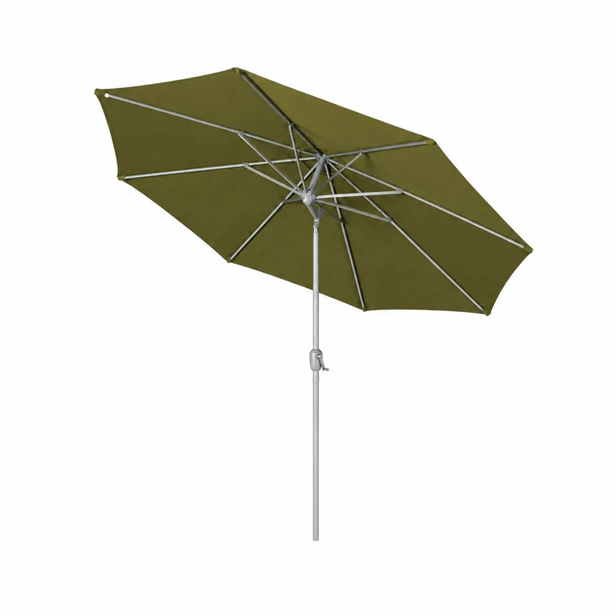 Parasol de jardin rond en polyester avec cadre en aluminium 250 cm-Solvicar