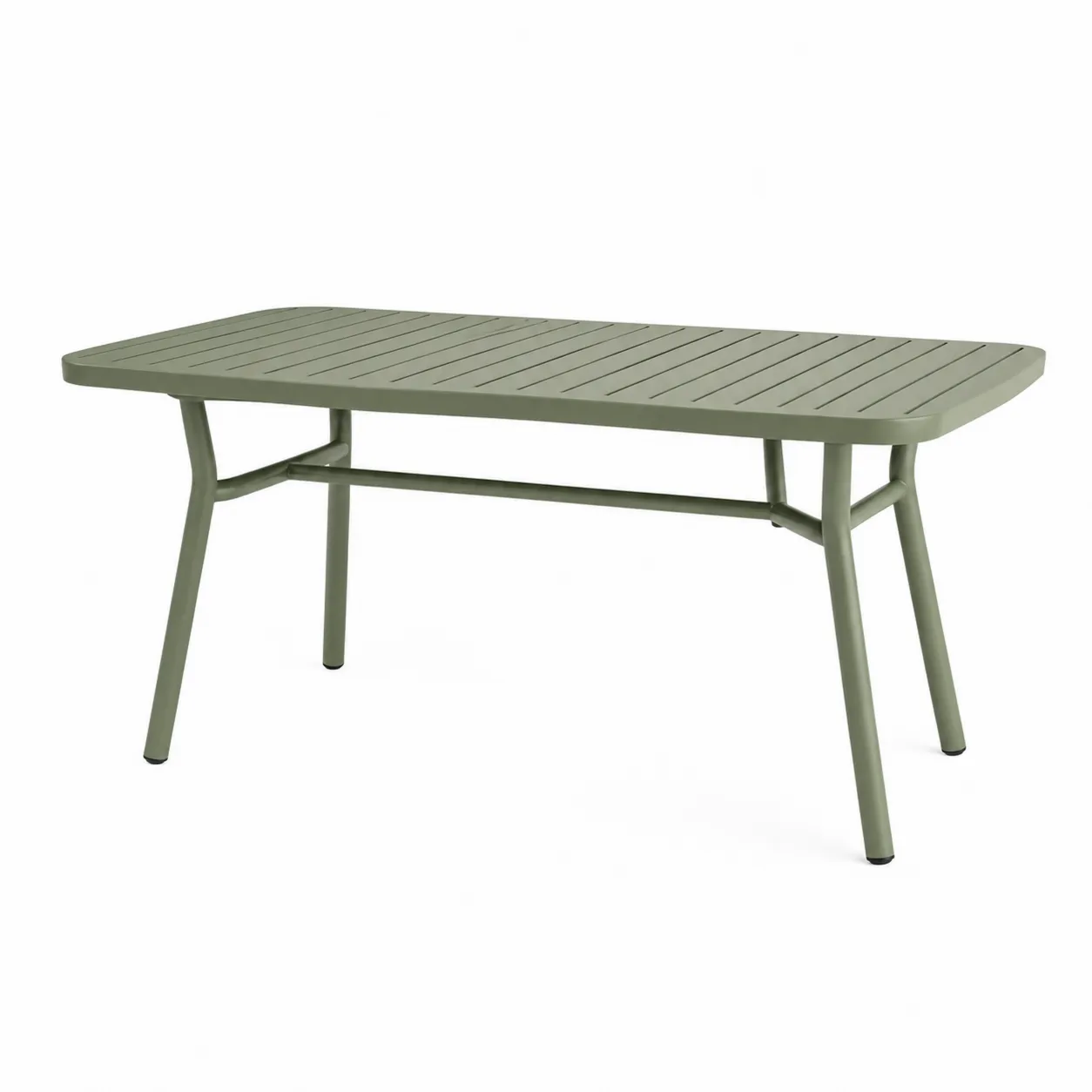 Table rectangulaire en métal vert-Solvicar