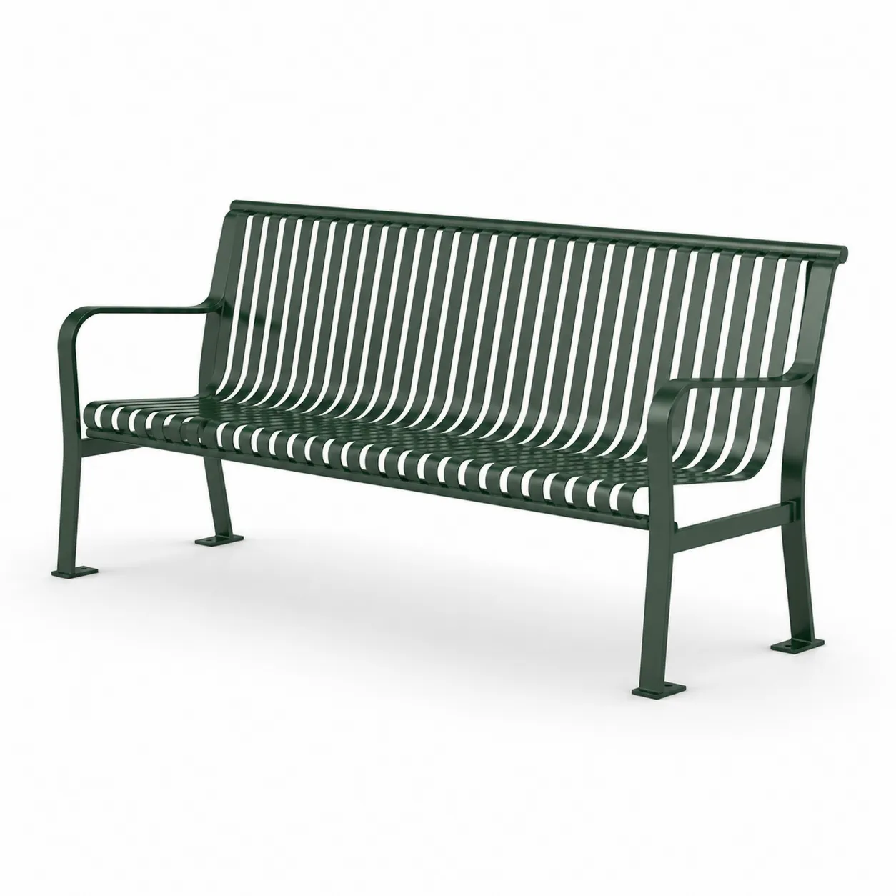 Banc d'extérieur en métal vert 180 cm-Solvicar