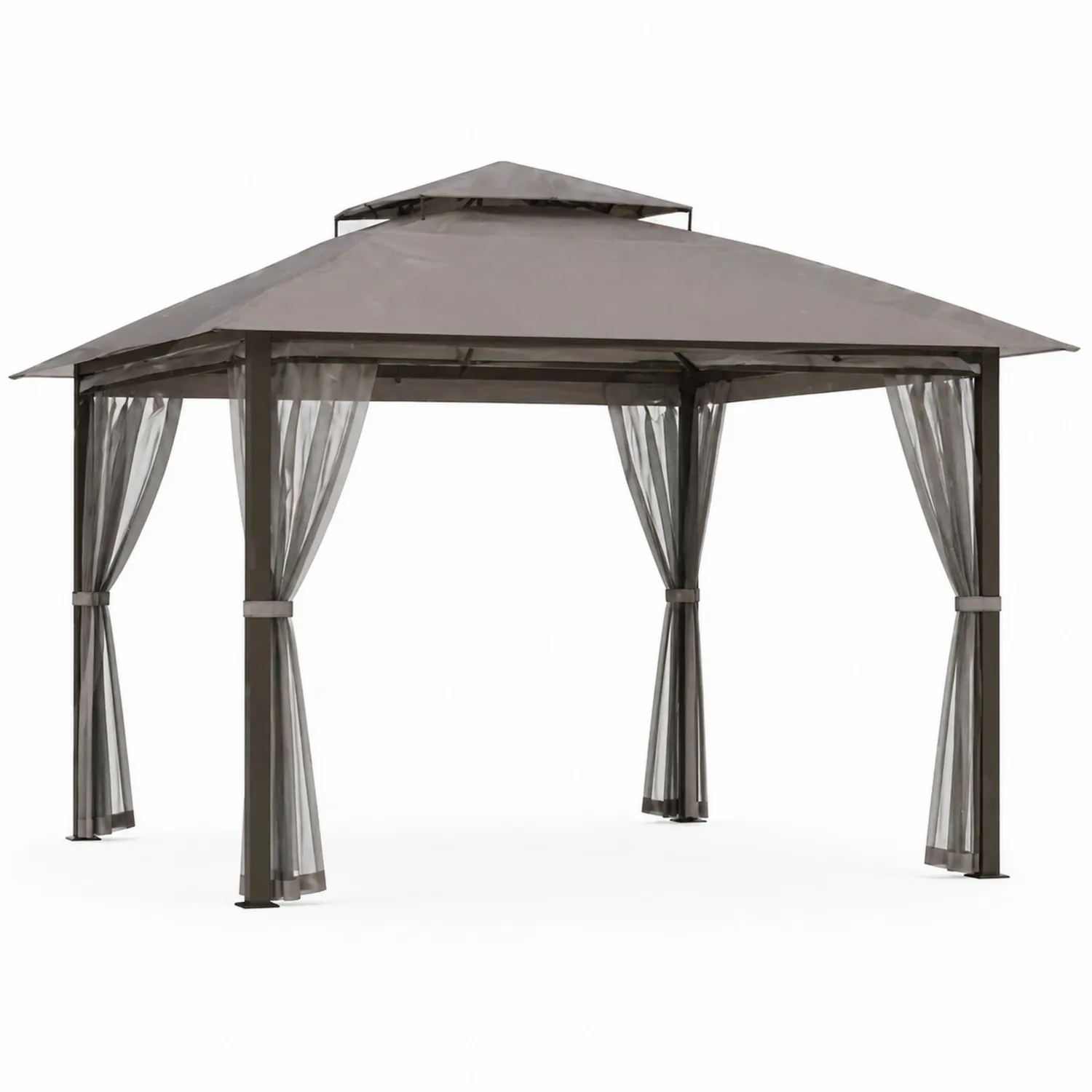 Pawilon ogrodowy metalowy z zasłonami 3x4 m