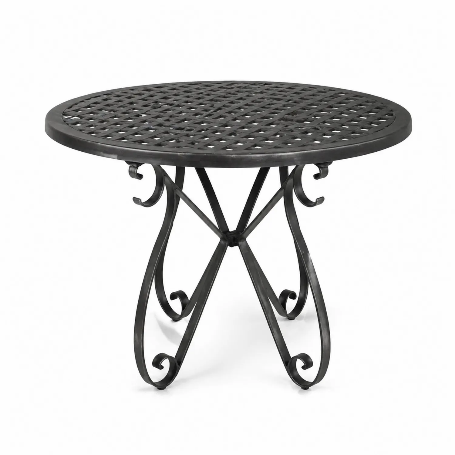 Okrągły stół ogrodowy żelazny czarny 90 cm