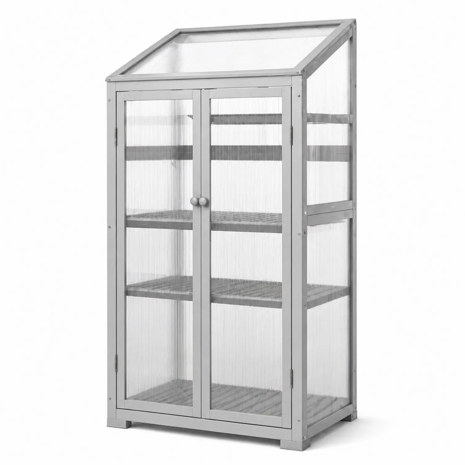 Aluminiowa szklarnia z panelami z poliwęglanu 4 mm, szara