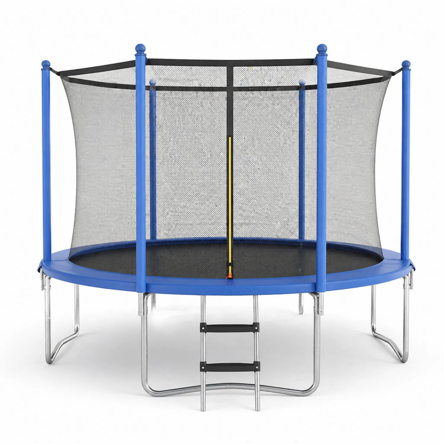 Trampolina ogrodowa 244 cm z siatką i drabinką, Niebieska