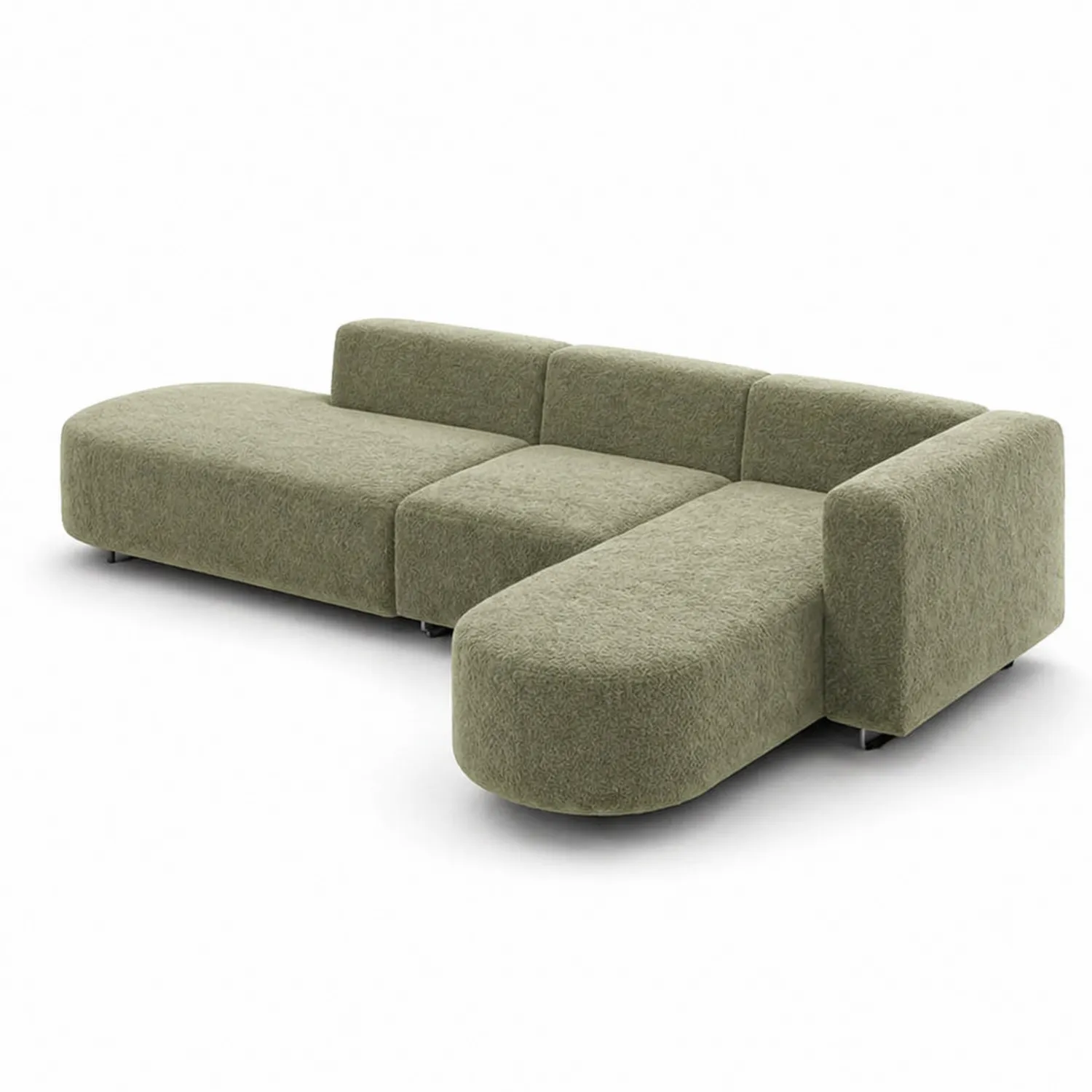 Sofa modułowa tkanina zielona 300x200x75 cm