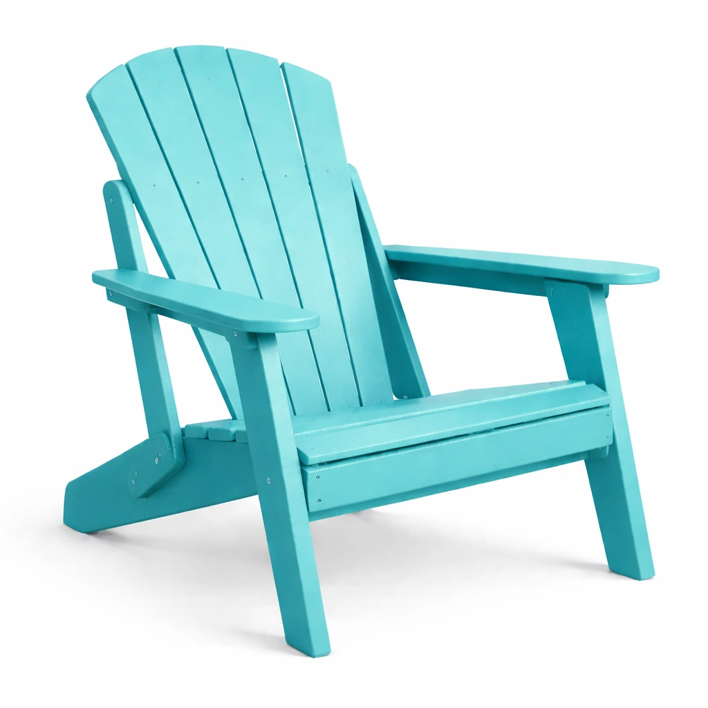Silla adirondack de plástico reciclado azul-homelioz