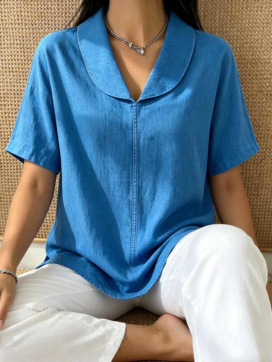 Mother's Day Gift❤️Relaxed Lapel Casual Blouse