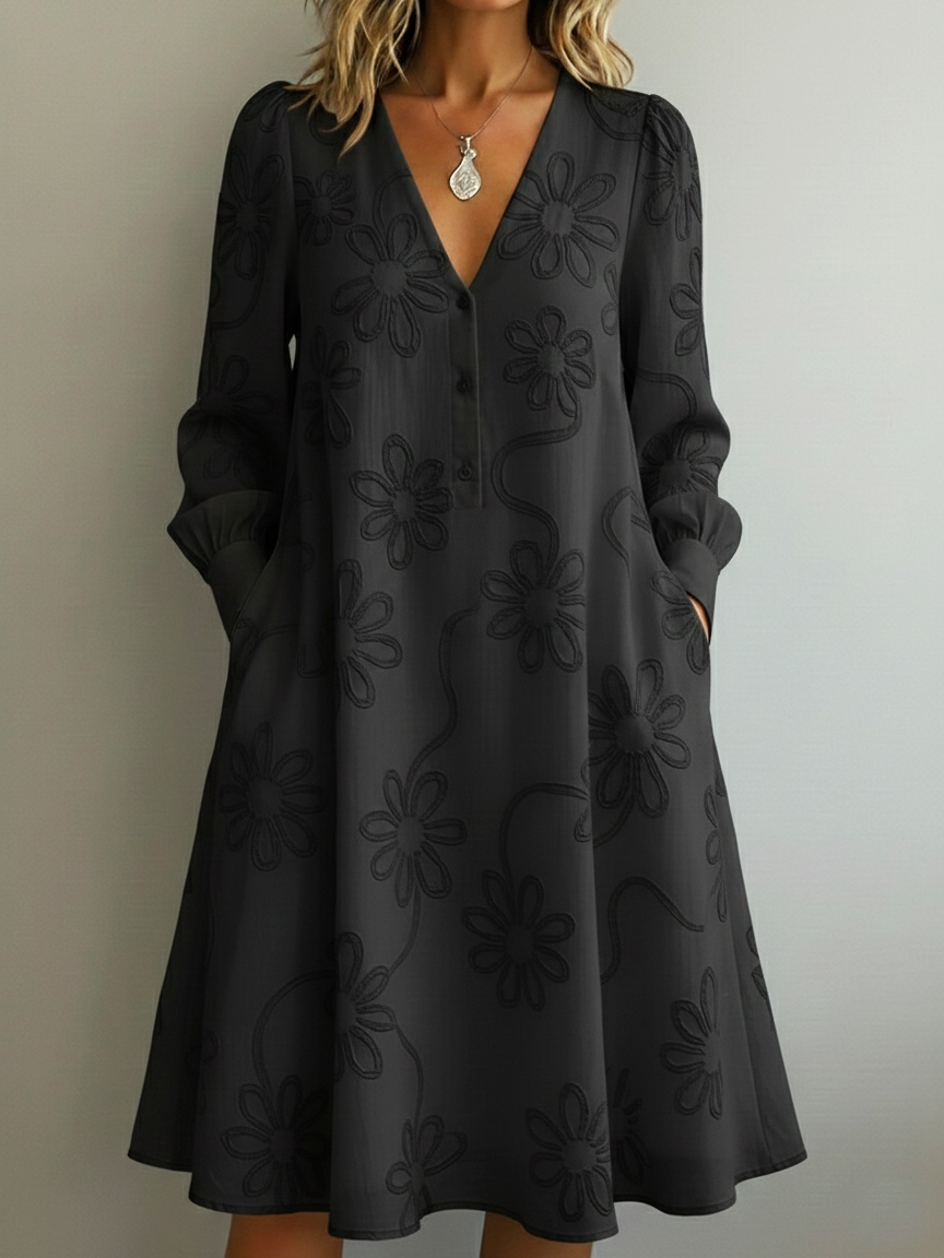 Mother's Day Gift❤️Elegant Embroidered V-Neck Dress