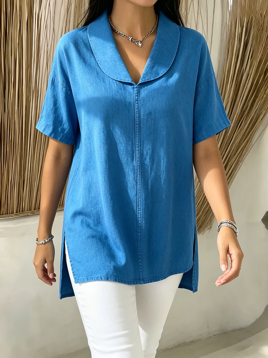 Mother's Day Gift❤️Relaxed Lapel Casual Blouse