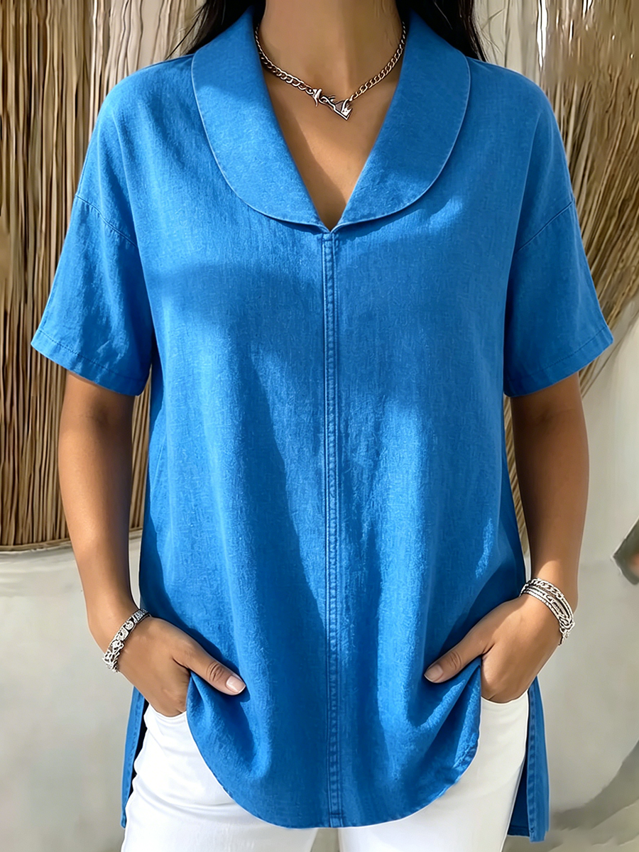 Mother's Day Gift❤️Relaxed Lapel Casual Blouse
