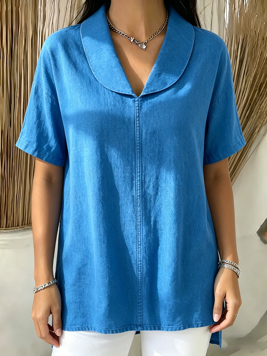 Mother's Day Gift❤️Relaxed Lapel Casual Blouse