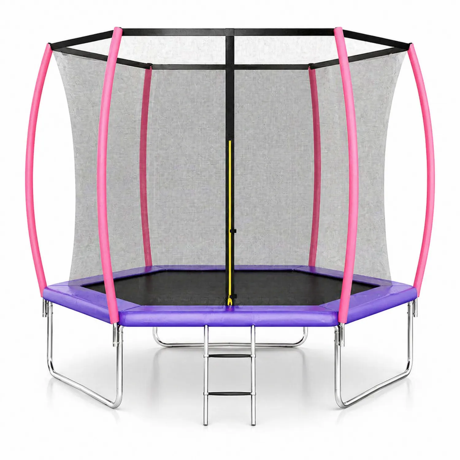 Trampolin mit Sicherheitsnetz Stahl 305 cm Pink/Violett