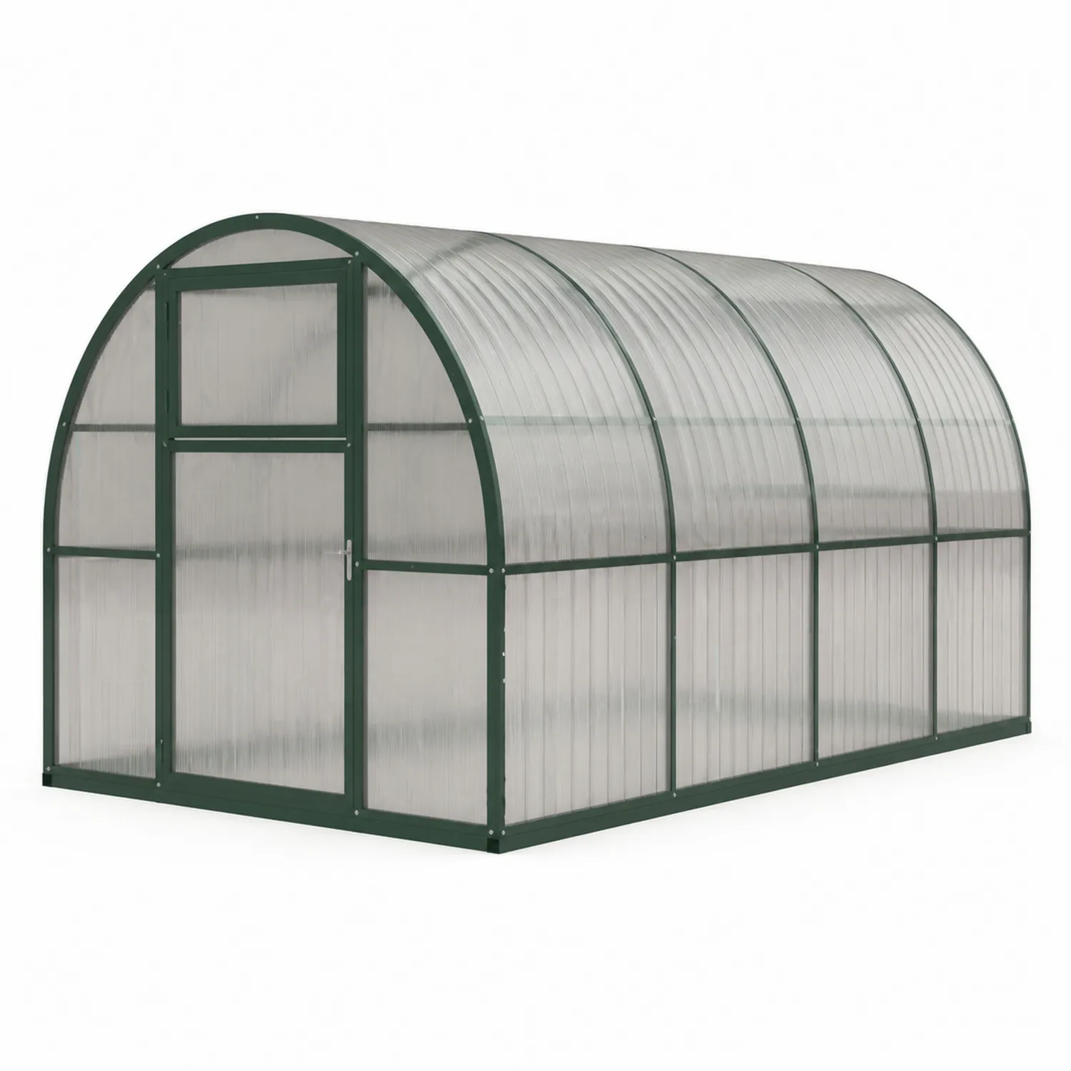 Gewächshaus mit Polycarbonatplatten und Stahlrahmen
