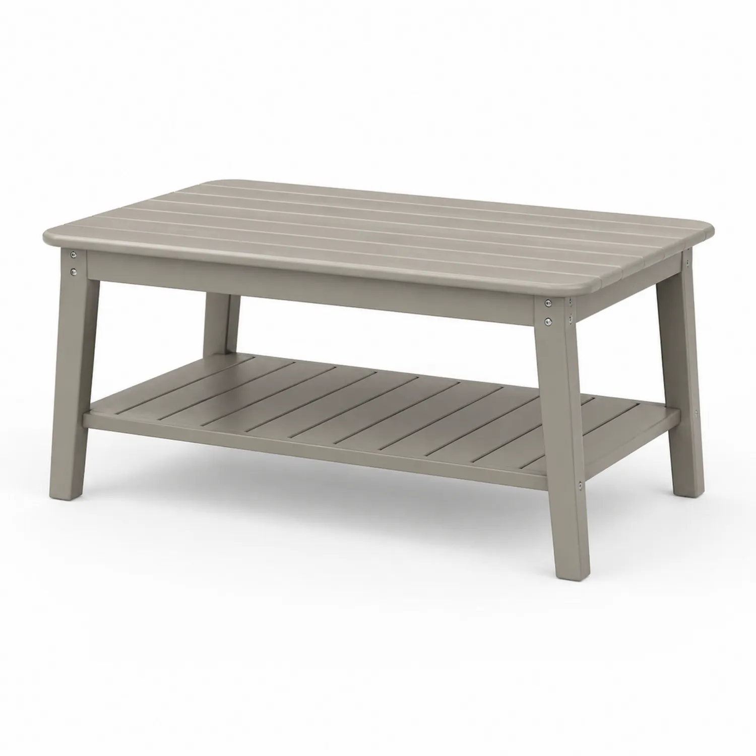Garten-Couchtisch Aluminium Grau