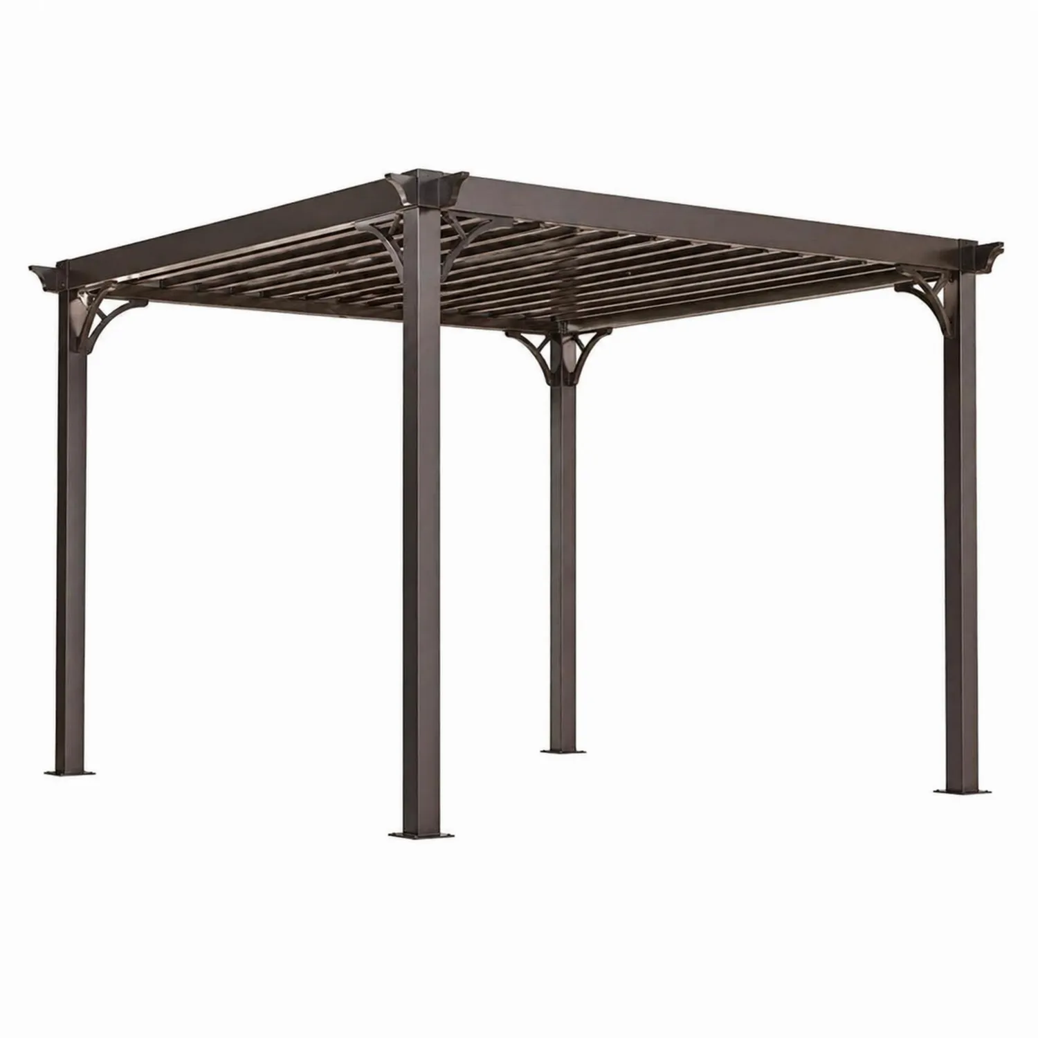 Pergola Aluminium 300x300x240 cm Braun