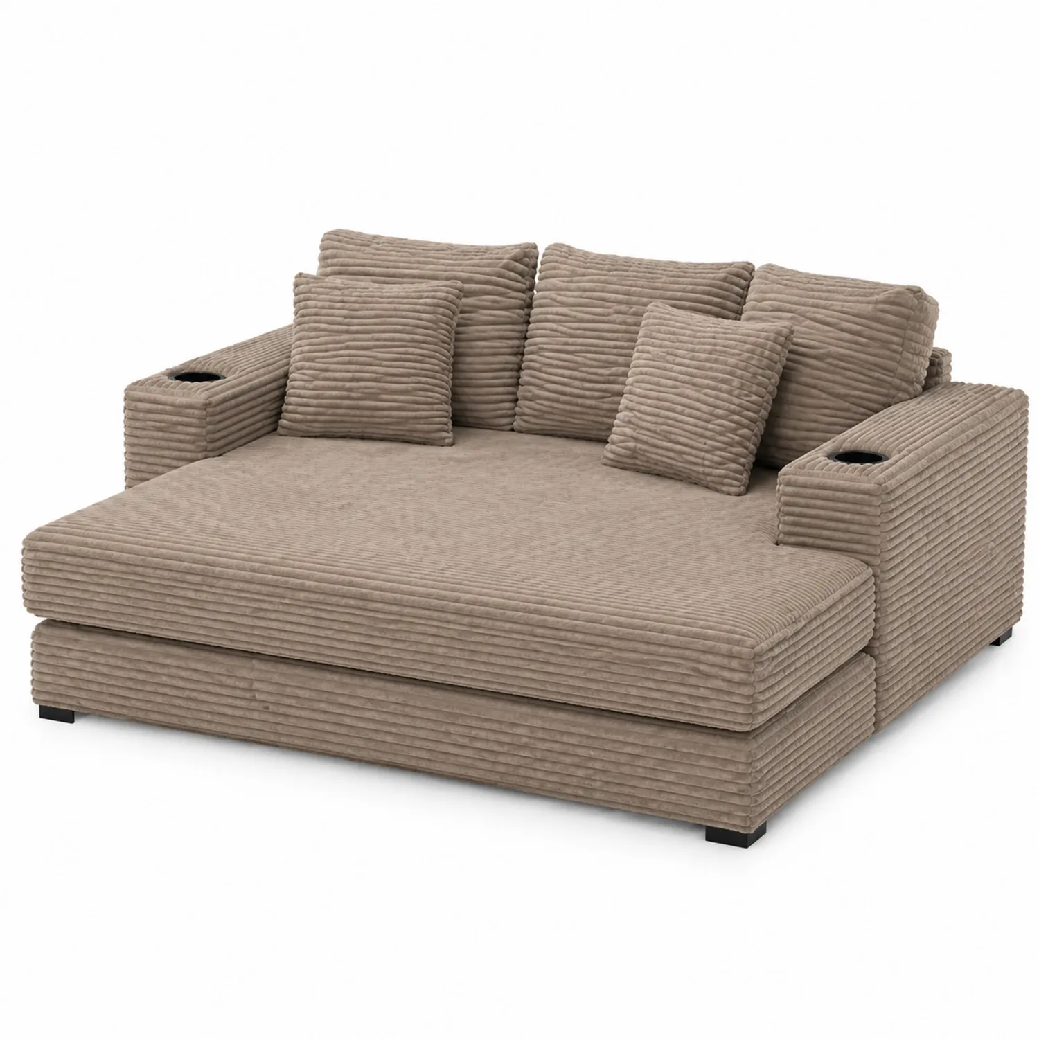 Sofa-Set aus Cordstoff Beige