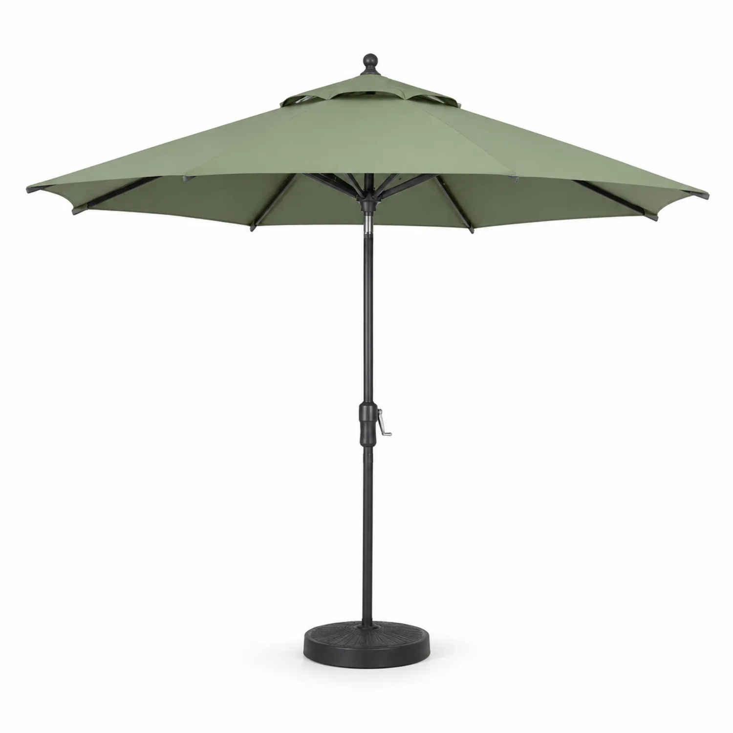 Gartenschirm mit Polyester und Aluminiumrahmen Ø 300 cm Grün